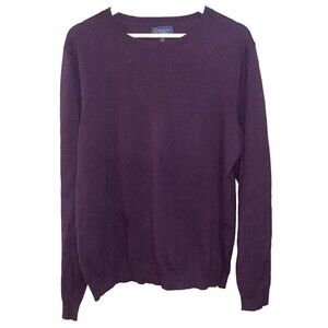 Wallin & Bros. Sweater Men's Size Large Cotton Cashmere Blend Maroon Long Sleeve